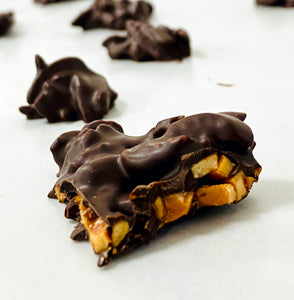 Caramelised Almonds in Dark Chocolate